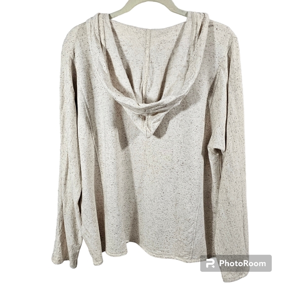 Pure Jill Oatmeal Heather Hooded Tranquility Fleece  Women's Size Large - Picture 6 of 11